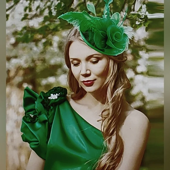 ❤NWT! Green Kentucky Derby Or Church Hat - Picture 4 of 5